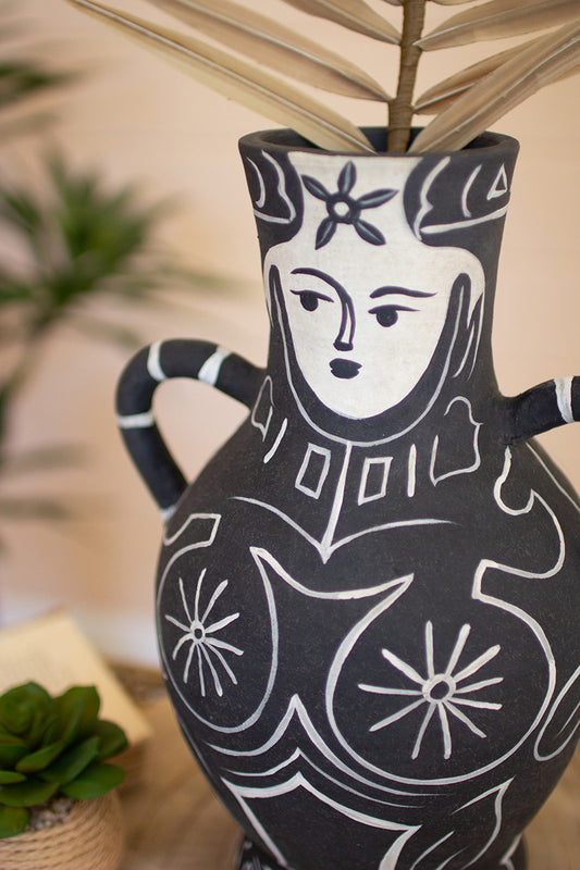 Painted Lady Ceramic Vase