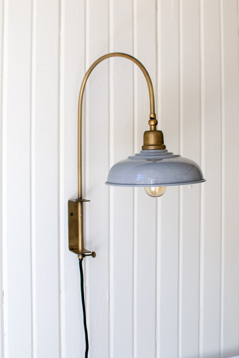 Grey and Gold Wall Sconce