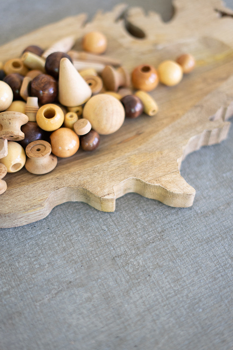 USA Carved Wood Platter